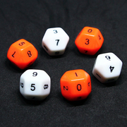 0-9数字色子多面筛子十面骰子儿童玩具桌游配件数学教学早教教具