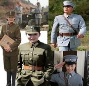 北伐军军装演出服男女款红军八路军，民国服装军官军装套装影视道具