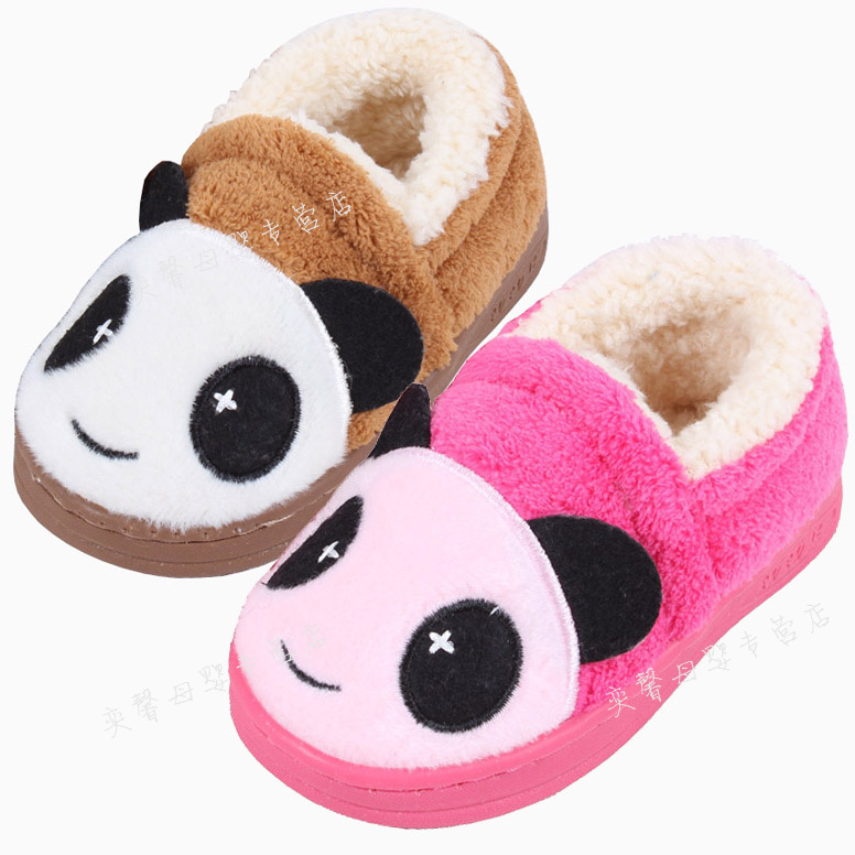 Children's shoes stuffed bag with cute children's slippers shoes slippers children boys and girls winter shoes slip