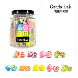 candy lab 纯手工糖果创意水果味硬糖【混合水果味】120g六角瓶