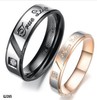 情人节礼物钛钢情侣戒指戒子，时尚指环对戒个性定制刻字毕业戒指