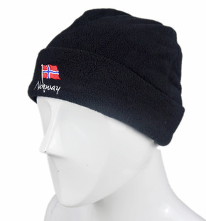 买1送1出口挪威 刺绣标帆船女士儿童小码厚绒有质感滑雪帽抓绒帽