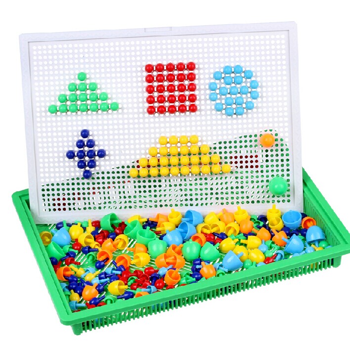 Mushroom nail Flapper Toys kindergarten Mushrooms Ding Mosaic Jigsaw puzzle 3-7 year 4-5-6 children Puzzle Set Toysin the Toy/Childs/Puzzle/Building block/Model , Beads/Jigsaw/Pair/Disassembly/Beat Toy , Inserted beads/Mushroom nailing category - from Buy2taobao.com to provide professional Taobao agent buy service