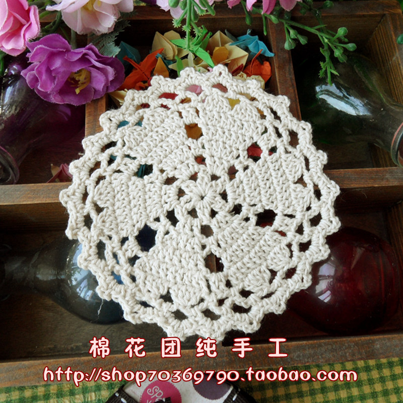 Handmade crochet crochet ZAKKA shot prop DIY Cotton flakes Coaster Insulation pad circularin the Home Fabric , Sew DIY Material,Tools and finished products , Cloth DIY End product , Coaster category - from Buy2taobao.com to provide professional Taobao agent buy service