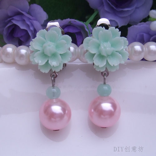 children Jewelry princess Sweet Roses girl baby Earrings Little Girl Ear clip Pendant No pierced ears Clipin the Accessories/Fashion Jewelry, Earring , Ear clip category - from Buy2taobao.com to provide professional Taobao agent buy service