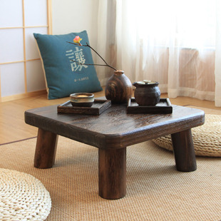 日式飘窗桌实木炕桌炕，几榻榻米桌窗台床上迷你方桌小茶几矮茶桌子