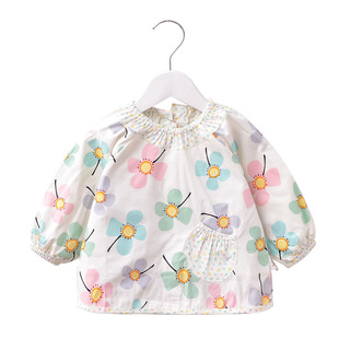 2017春款阿喜和悦婴儿罩衣男女童罩衫宝宝长袖反穿衣纯棉防水护衣