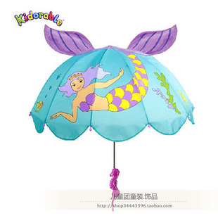 出口欧美品质kidorable美人鱼，儿童雨伞宝宝晴雨伞，遮阳童伞