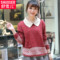 上下架计划:舒雪儿毛衣女2014秋冬新款女装韩版宽松长袖套头针织衫学院风女潮