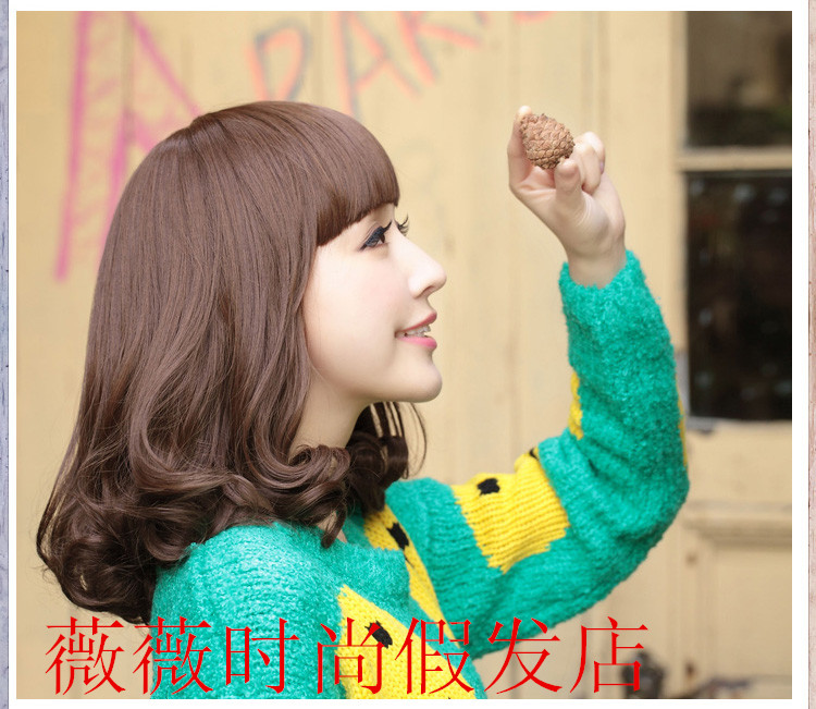 包邮中分假发长卷发蓬松新款中长发女生圆脸短发型jiafa刘海帅气在类目 美发护发/假发, 假发, 整顶假发中 - 来自Buy2taobao.com提供专业的淘宝代购服务
