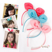 韩国儿童兔耳朵发箍 女童雪纺头箍 宝宝发带 韩版发饰品发卡头花