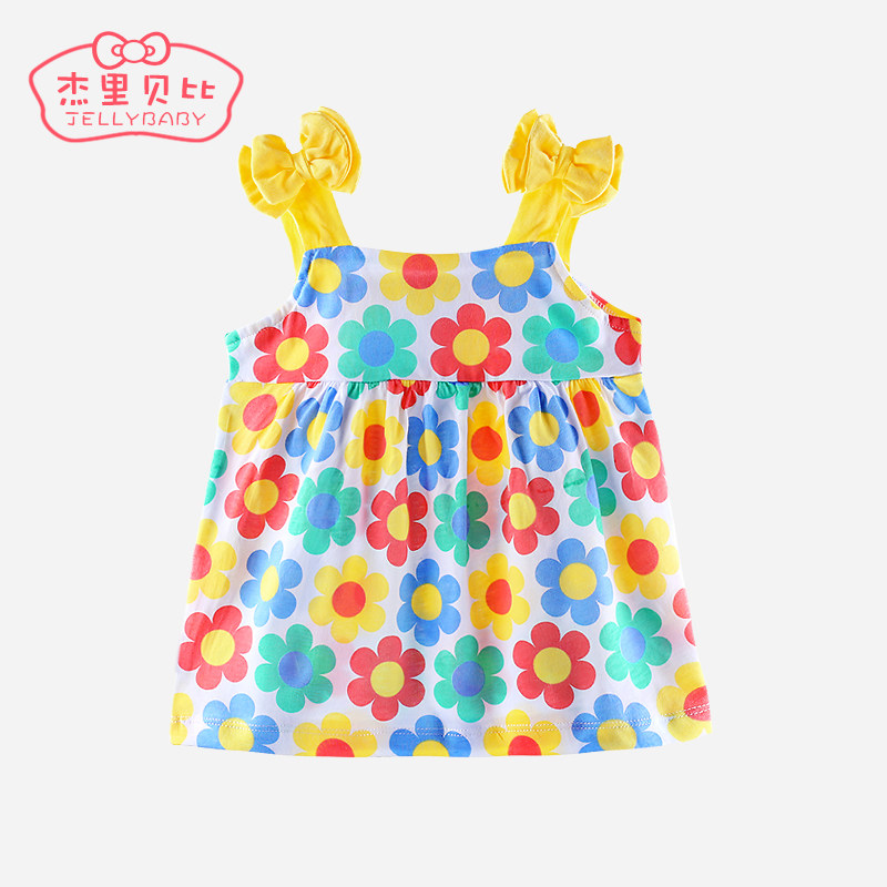 女童吊带衫1-3岁半小童夏装纯棉婴儿夏季上衣儿童2-5女宝宝背心夏