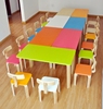 幼儿园专用桌椅木制培训班绘画补习班儿童长条桌简约现代桌子椅子