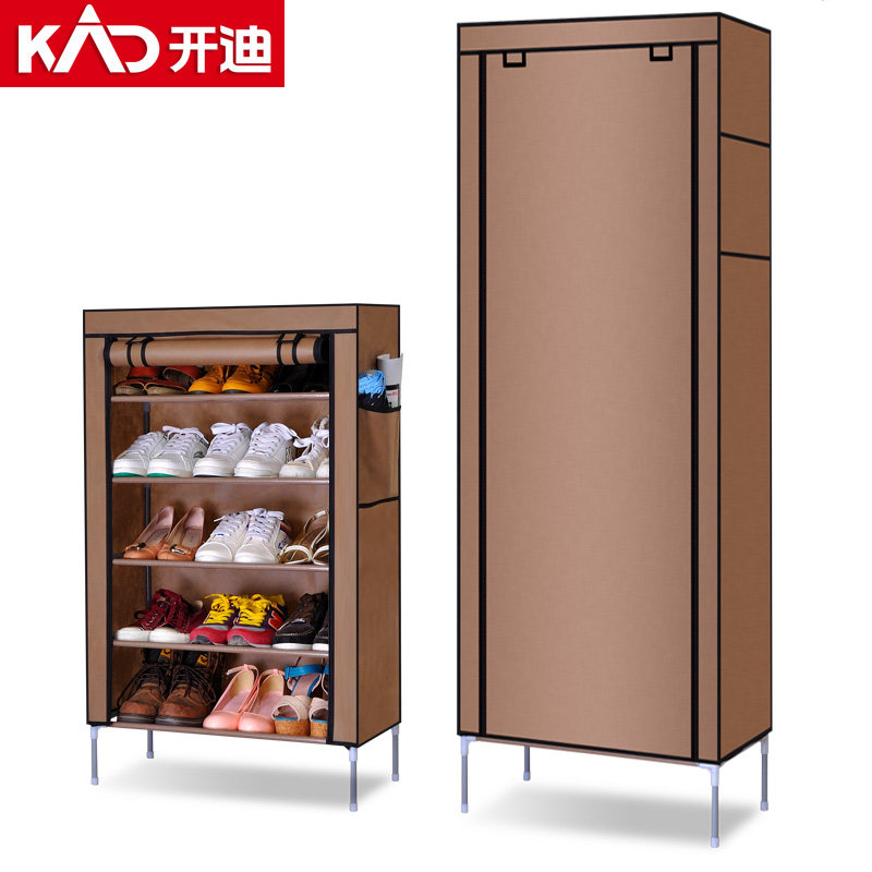 开迪简易鞋架加厚牛津无纺布防尘鞋柜多层创意组合收纳小加固特价