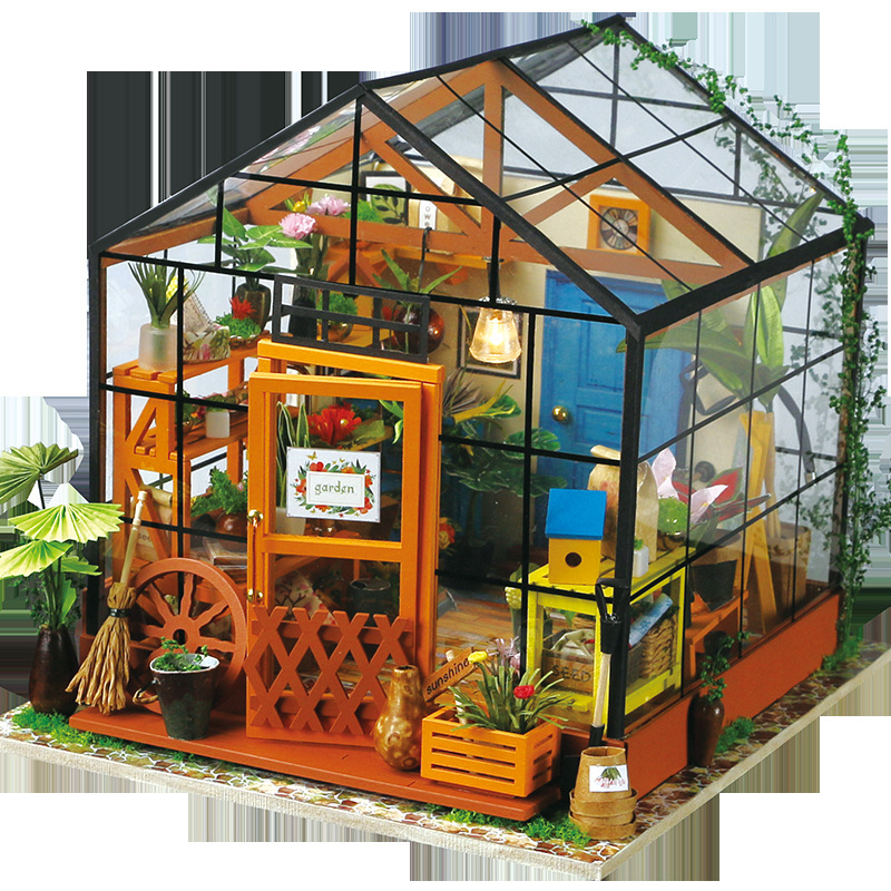 If the state three-dimensional Assemble DIY Cabin Casey Greenhouse Micro Landscape Model originality A birthday present girl studentin the Toy/Childs/Puzzle/Building block/Model , Static model , Building/DIY Cabin/Others assembled model category - from Buy2taobao.com to provide professional Taobao agent buy service