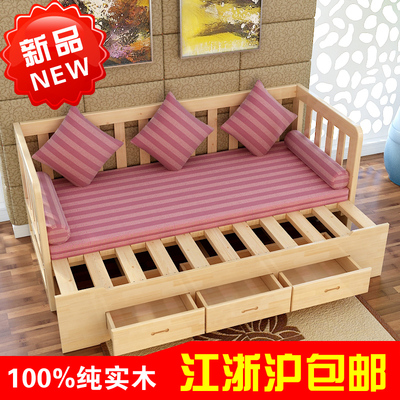 标题优化:宜家实木沙发床1.8米1.5米1.2米折叠储物坐卧两用多功能沙发单人