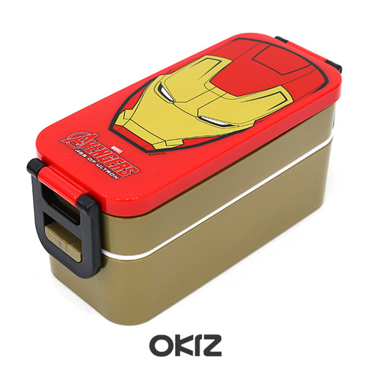 Korean iron man AVENGERS double-deck chopsticks Lunch box Bento Box Lunchbox goods in stockin the Tableware , Tableware , Boxes/Cooler/Heat to the pot category - from Buy2taobao.com to provide professional Taobao agent buy service