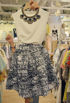 标题优化:韩国东大门2015夏季新款套装女装名媛小香风连衣裙女裙子两件套潮