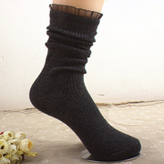 日本原单蕾丝花边袜堆堆袜中筒袜秋季森系女袜子棉袜 3双