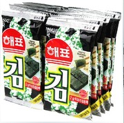 韩国进口 海飘海苔 即食烤紫菜2g*8袋 独立装 小包零食品