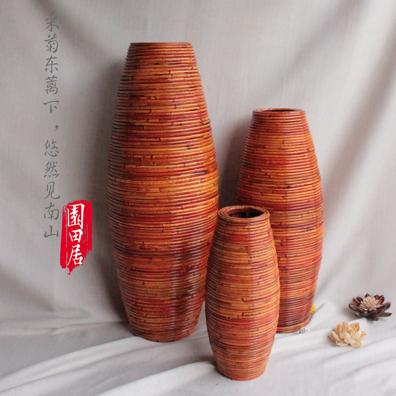 印尼藤花瓶仿真花插花落地花瓶藤編花瓶東南亞風格家居擺設包郵在類目 鮮花速遞/花卉仿真/綠植園藝, 花瓶/花器/花盆/花架(新), 花瓶中 - 來自Buy2taobao.com提供專業的淘寶代購服務
