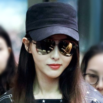 2016新款唐嫣同款光板平顶帽子女秋款百搭鸭