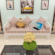 实木沙发床推拉两用小户型客厅，1.2米1.5米多功能可折叠坐卧沙发床