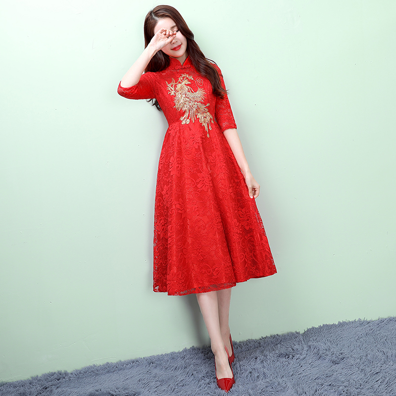 孕妇敬酒服2017新款秋冬季中长款新娘旗袍红色高腰结婚礼服大码女|msdalam kategori Butik wanita / wanita, perkahwinan/Cheongsam/pakaian, pakaian/malam - dari Buy2taobao.com untuk memberikan perkhidmatan ejen Taobao profesional membeli