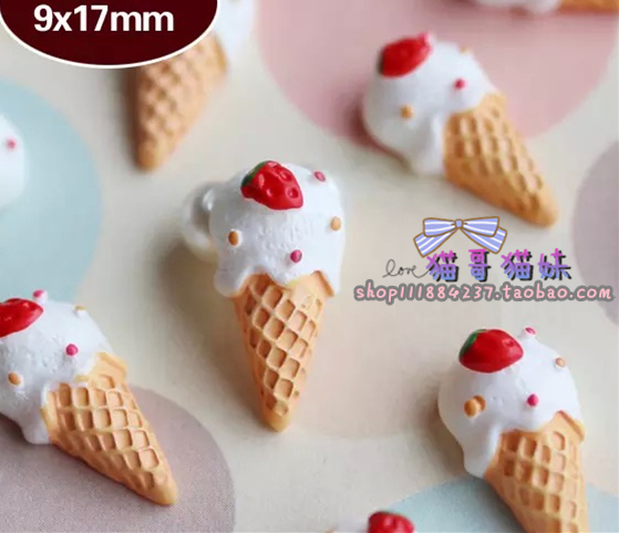 Cat*Hand made Meng Department lovely cream strawberry Cones ice cream Ear Studs a pair Compact typein the Accessories/Fashion Jewelry, Earring , Earrings category - from Buy2taobao.com to provide professional Taobao agent buy service