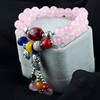 天然粉晶石2圈手链多层多圈手环，韩版女手串复古手饰品情人节礼物