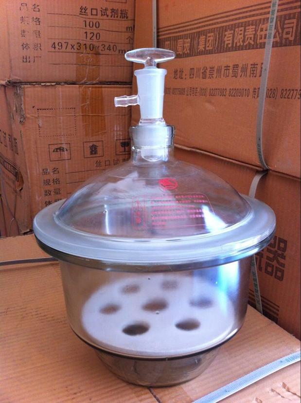 白色干燥器 普通干燥器 180mm 实验器材玻璃