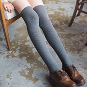 过膝袜子女纯棉袜日系高筒长筒袜长袜子防滑韩国袜套堆堆袜大腿袜