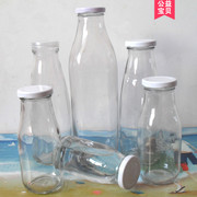 200-500ml玻璃牛奶瓶，带盖密封牛奶，杯酸奶瓶保鲜豆浆瓶