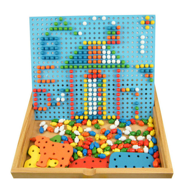 Fluke Baer Teaching aids family wooden Mushroom nail Flapper Toys Children's Puzzle DIY Jigsaw puzzle Building blocksin the Toy/Childs/Puzzle/Building block/Model , Beads/Jigsaw/Pair/Disassembly/Beat Toy , Inserted beads/Mushroom nailing category - from Buy2taobao.com to provide professional Taobao agent buy service