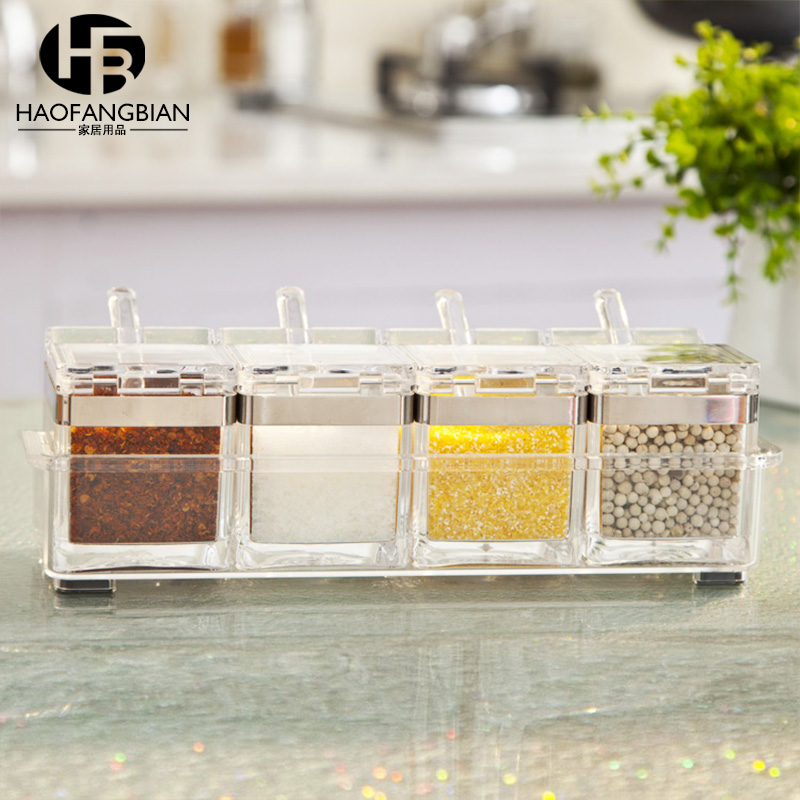 HAOFANGBIAN Acrylic Seasoning box European style Cruet suit Seasoning Box Sauce pot Kitchenin the Kitchen/Cooking utensils , Kitchen Gadgets/Kitchen storage , Storage jars/Kitchen storage containers , Seasoning bottles category - from Buy2taobao.com to provide professional Taobao agent buy service