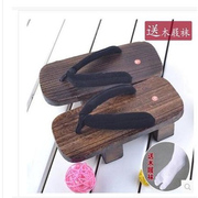 日式二齿木屐cosplay情侣男女同款式二齿板凳烧桐拖鞋木屐鞋