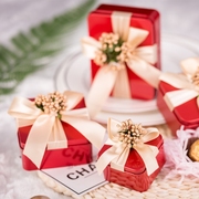 结婚喜糖盒创意婚庆中国风 红色铁盒子 伴手礼糖果浪漫包装盒