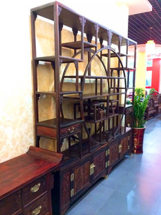 天香倾城老挝红酸枝，博古架中式实木隔断古董，架多宝阁展示架玄关