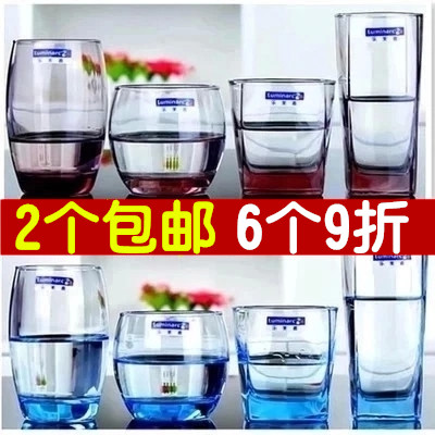 包邮 乐美雅玻璃杯透明耐热水杯威士忌杯创意茶杯四方杯子无铅