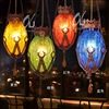 漫咖啡小吊灯 东南亚泰式风格彩色水晶吊灯地中海波西米亚餐厅灯