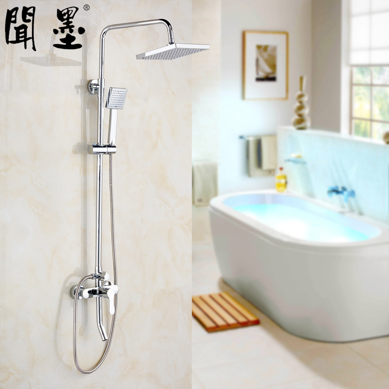 Smell of ink bathroom shower Flower sprinkling suit All copper Hot and cold household TOILET Wall Mount Top spray Rain Nozzle suitin the Decoration main material , Toiletries , Bathroom faucet , Shower faucet(Set) category - from Buy2taobao.com to provide professional Taobao agent buy service