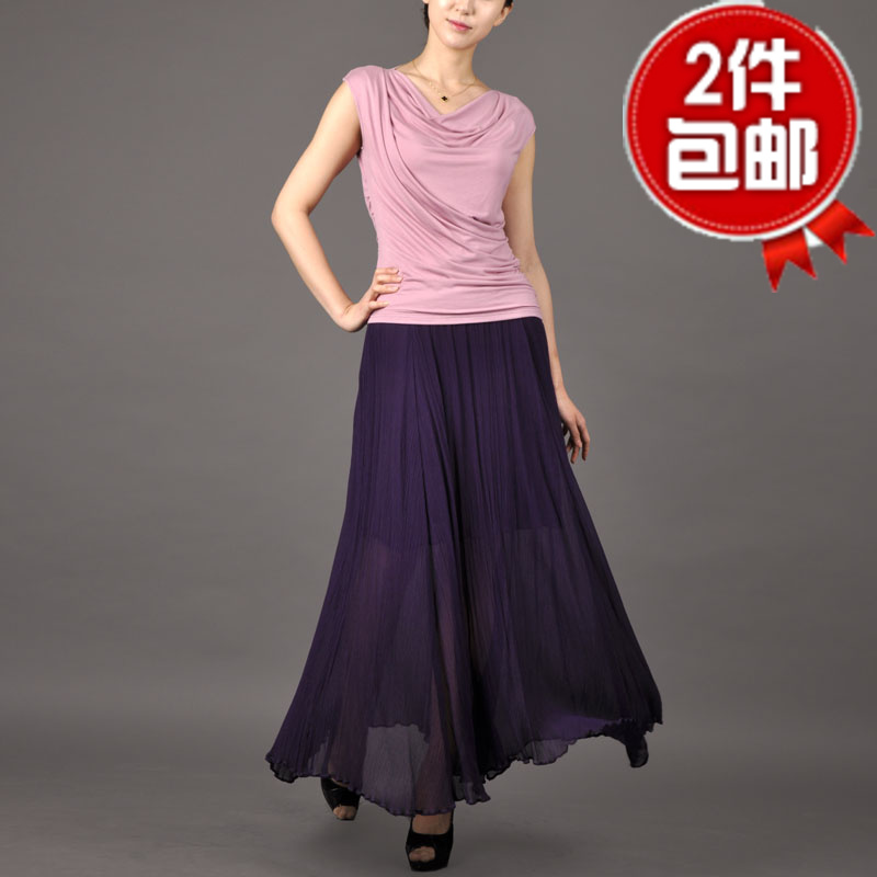 double-deck Real silk Pendulum skirt longuette summer Europe and America Elegant Sandy beach Bohemia Fairy skirt 16109in the Women's clothing/Boutique , Skirts category - from Buy2taobao.com to provide professional Taobao agent buy service