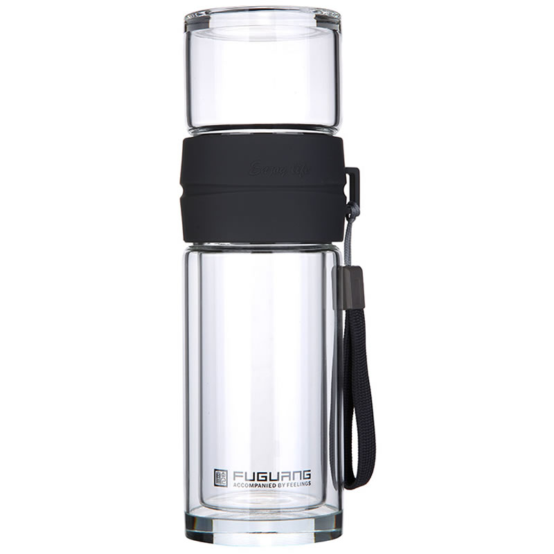 Tomimitsu Yiping Kungfu Online Make tea glass 220ml Portable double-deck Crystal Bottom men and women teacup Office Mugin the Tableware , Cup/Cups/Kettle , Glass category - from Buy2taobao.com to provide professional Taobao agent buy service