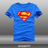 sodeppdc漫画电影超人经典，版logo标志t恤衫全棉短袖夏装圆领