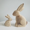 zakka木质做旧兔子摆件毛坯素材，粗坯白胚diy动物，涂色手工绘画模型