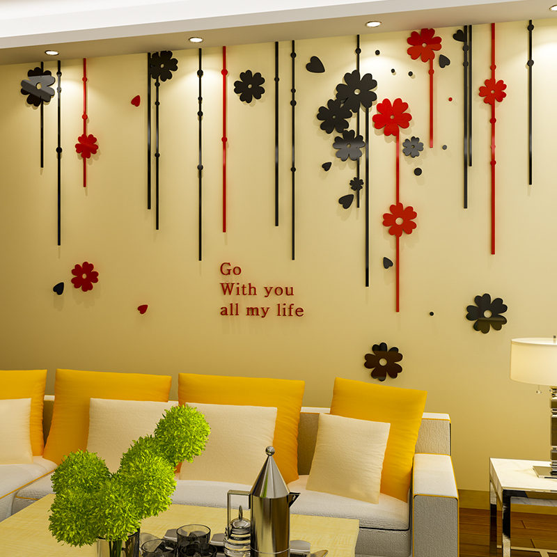 Acrylic crystal 3d three-dimensional Wall stickers Living room sofa TV backdrop Room decorations Wall Stickersin the Home accessories , Stickers , Wall Stickers category - from Buy2taobao.com to provide professional Taobao agent buy service