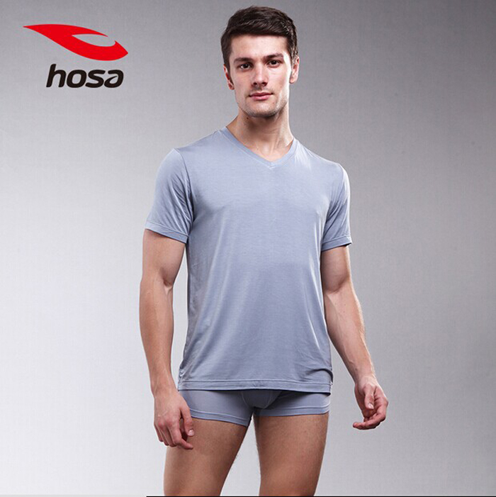 Hosa Spring and summer Underwear Superfine Modal man V short sleeved T-shirt Sports T-shirt 111511401in the Lingerie/Men's underwear/Tracksuit , Sling/Vest/T Shirt category - from Buy2taobao.com to provide professional Taobao agent buy service