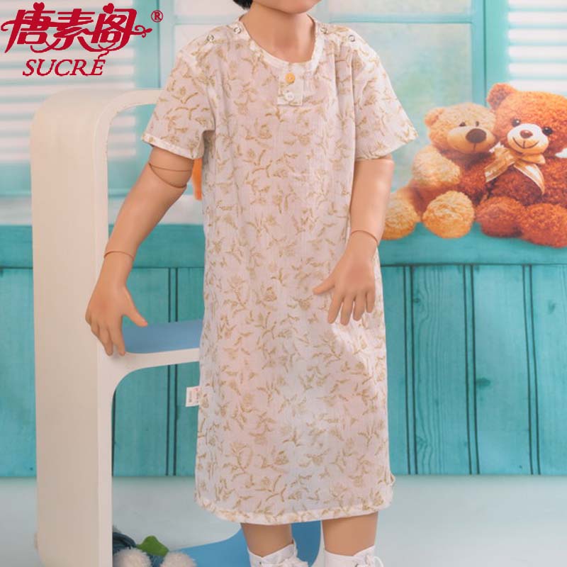 唐素阁儿童男童宝宝女童睡袍睡衣家居服纯棉单层纱布超薄加长款夏在类目 童装/婴儿装/亲子装, 儿童家居服, 家居袍/睡袍中 - 来自Buy2taobao.com提供专业的淘宝代购服务