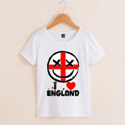 潮流趣味男童世杯t恤三狮军团运动童装英格兰英国足球迷短袖棉t