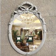 欧式玄关美式乡村，复古做旧椭圆梳妆镜浴室化妆镜，壁挂装饰镜子